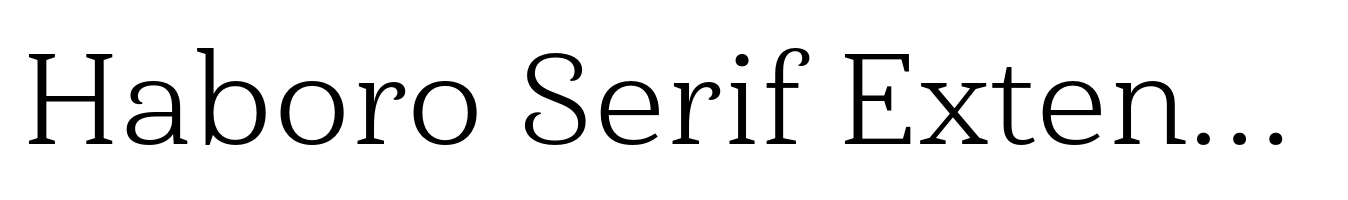 Haboro Serif Extended Book